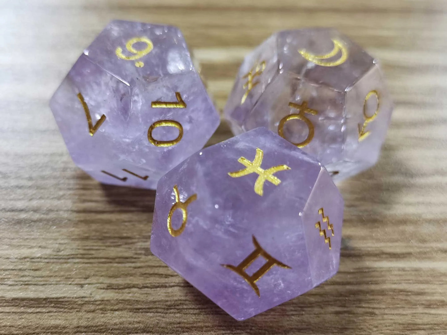 Amethyst Dice-Astro Dice-Divination Dice-Astrology Dice-Astrodice-For Astrology Readings Dice Game-Divination-Norse Magic-Witchcraft-Viking