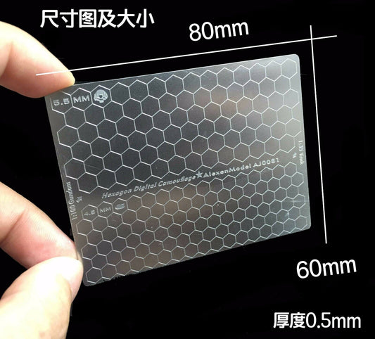 Hexagon Cellular Digital Camouflage Paint Mask Cutting Mat General Use Tools