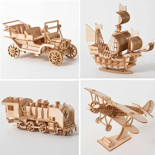 DIY Wooden Model Assembly Kits