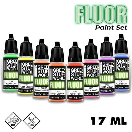 Fluoro Paints 8 Pack - Green Stuff World