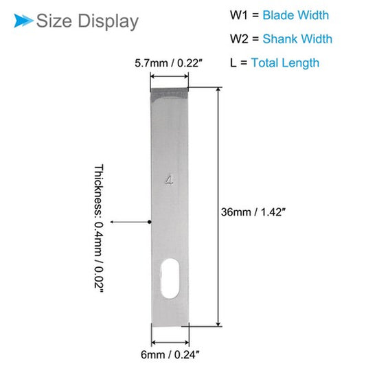 60Pcs Hobby Knife Blades Refills - Flat 