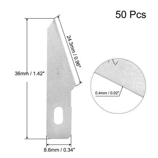 50Pcs Hobby Knife Blade Refills