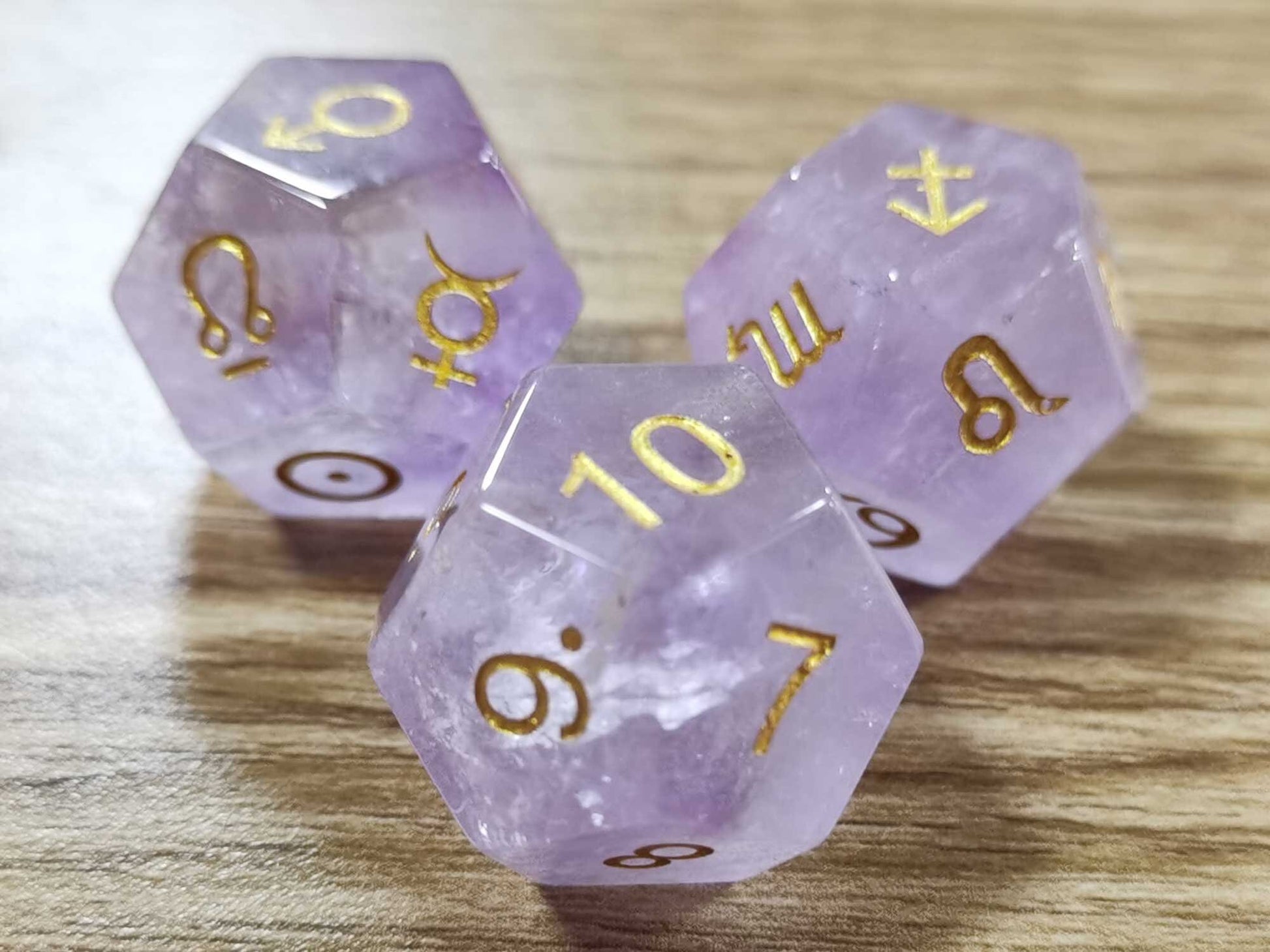 Amethyst Dice-Astro Dice-Divination Dice-Astrology Dice-Astrodice-For Astrology Readings Dice Game-Divination-Norse Magic-Witchcraft-Viking